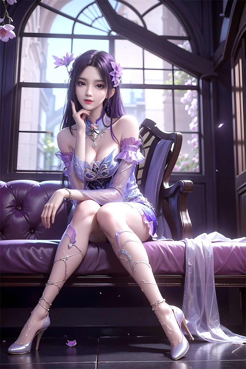 [107]精致AI绘画-斗破苍穹-小医仙-紫色涩涩
