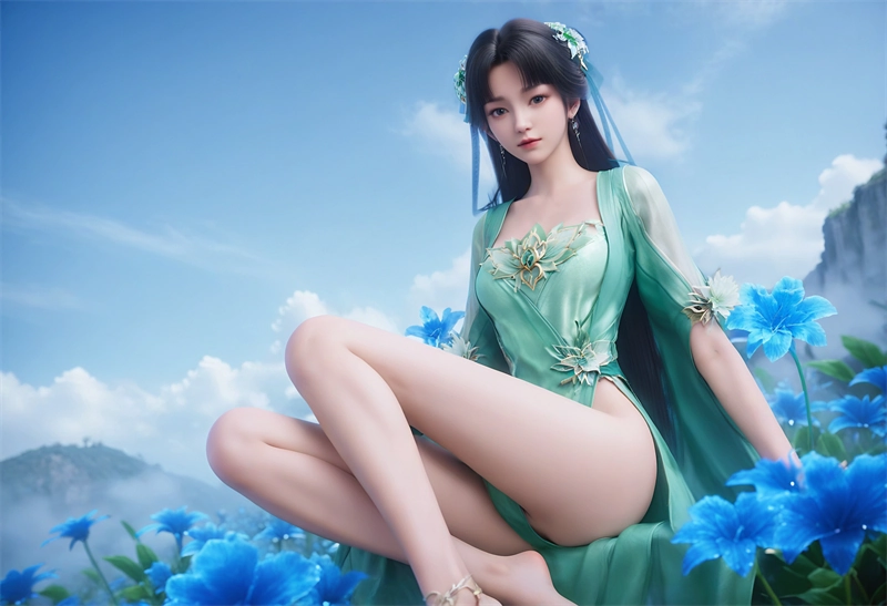[104]精致AI绘画-诛仙-碧瑶-长袍涩涩