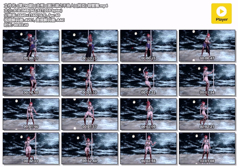 [第790期] [走秀] [画江湖之不良人] [将臣] 钢管舞